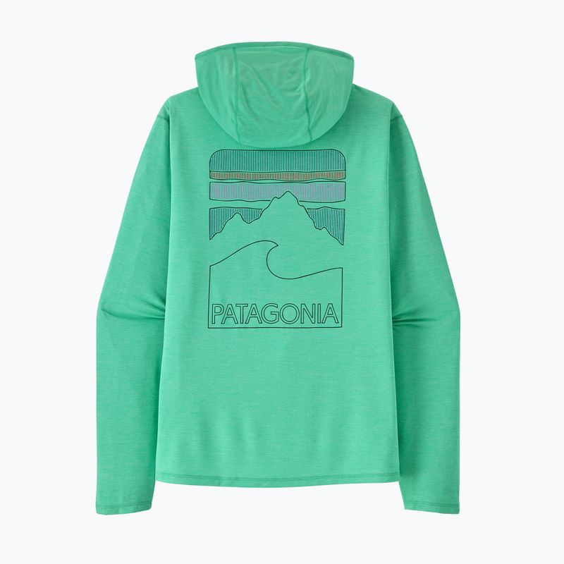 Bluză pentru femei Patagonia Capilene Cool Sun Hoody aqua stone/early teal x-dye 3