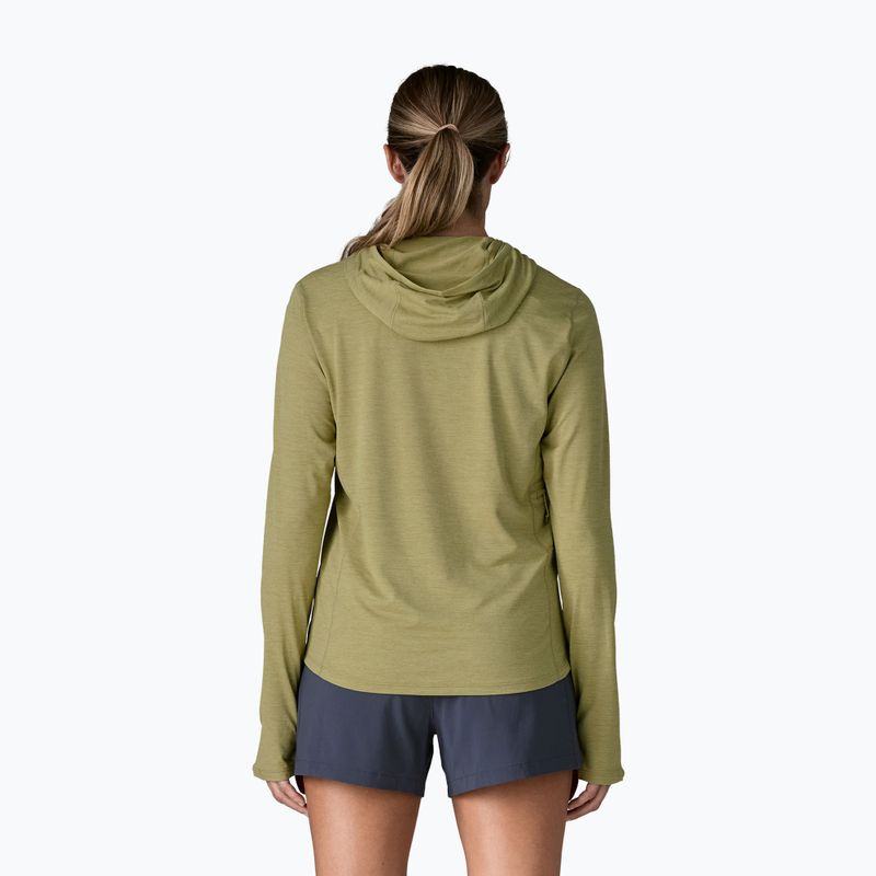 Bluză pentru femei Patagonia Capilene Cool Sun Hoody gumtree green/light gumtree green x-dye 3