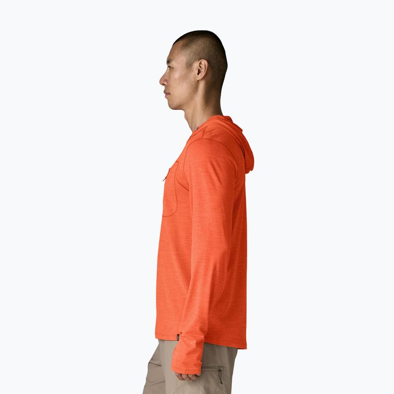Bluză pentru bărbați Patagonia Capilene Cool Sun Hoody coal orange/light coal orange x-dye 4