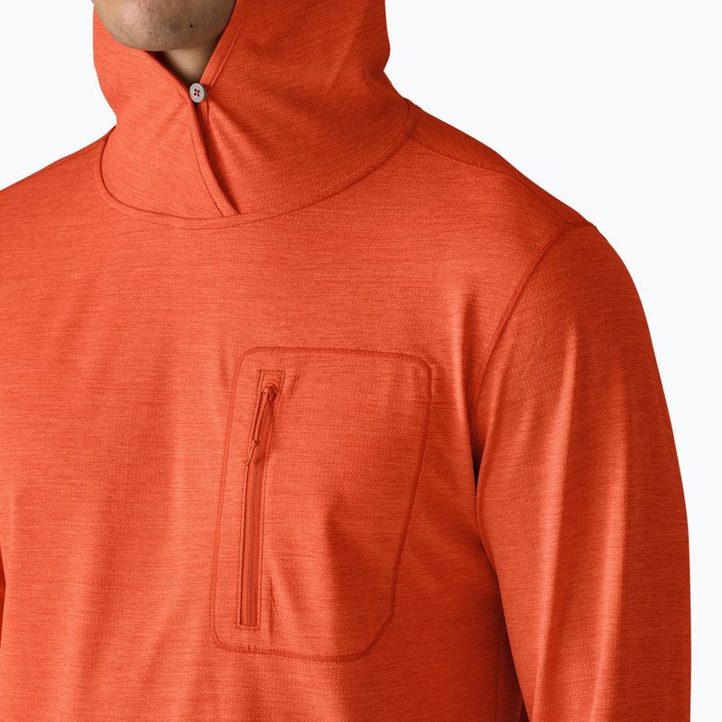 Bluză pentru bărbați Patagonia Capilene Cool Sun Hoody coal orange/light coal orange x-dye 7