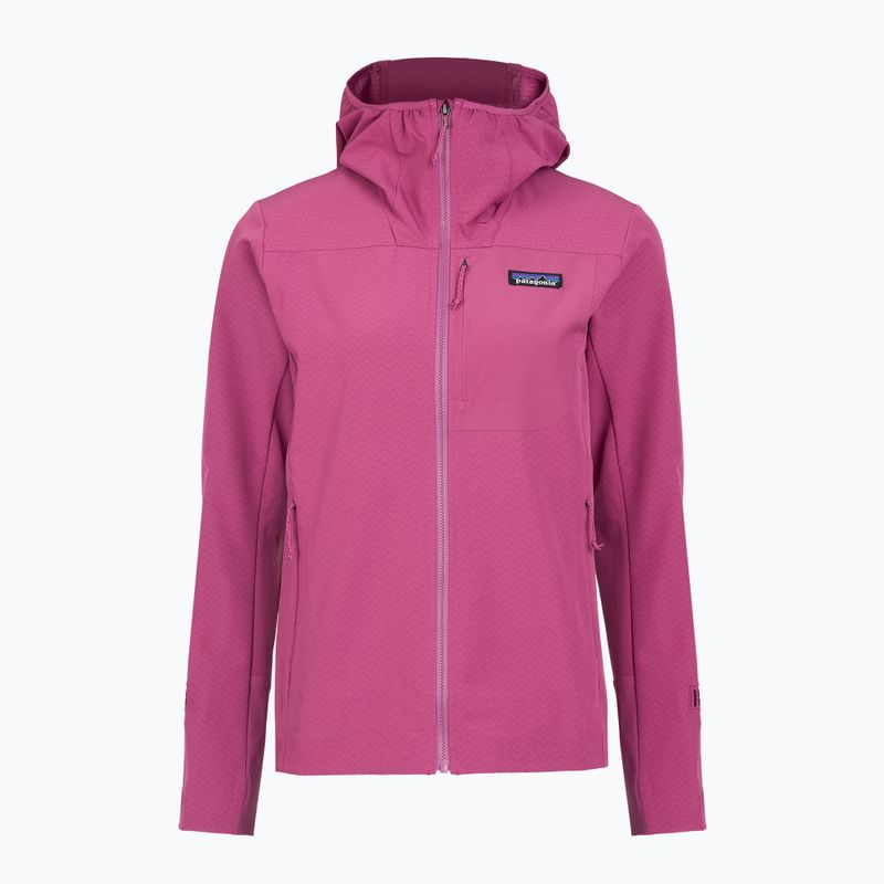 Geacă softshell pentru femei Patagonia R1 CrossStrata Hoody faded magenta