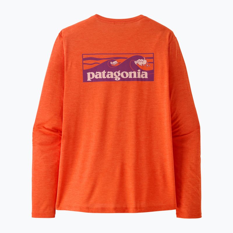 Longsleeve pentru bărbați Patagonia Capilene Cool Daily - Boardshort Logo orange peel/light orange peel x-dye 3