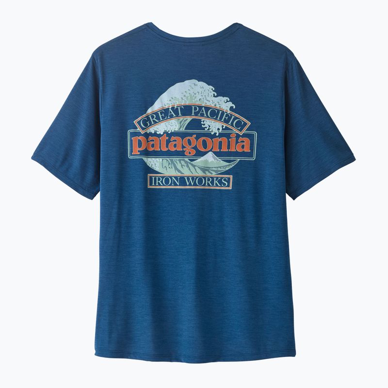 Tricou pentru bărbați Patagonia Capilene Cool Daily - Great Waves clement blue/light clement blue x-dye 4