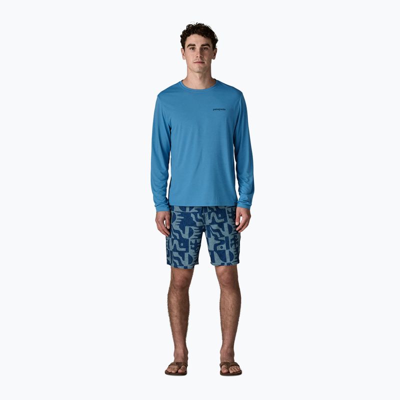 Longsleeve pentru bărbați Patagonia Capilene Cool Daily - Boardshort Logo shore blue/light shore blue x-dye 2