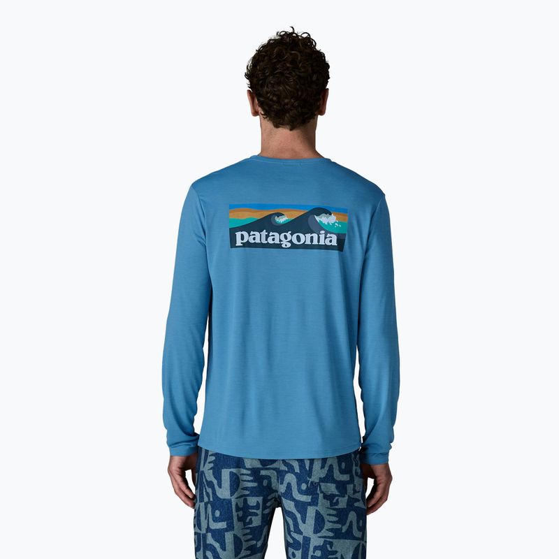 Longsleeve pentru bărbați Patagonia Capilene Cool Daily - Boardshort Logo shore blue/light shore blue x-dye 3
