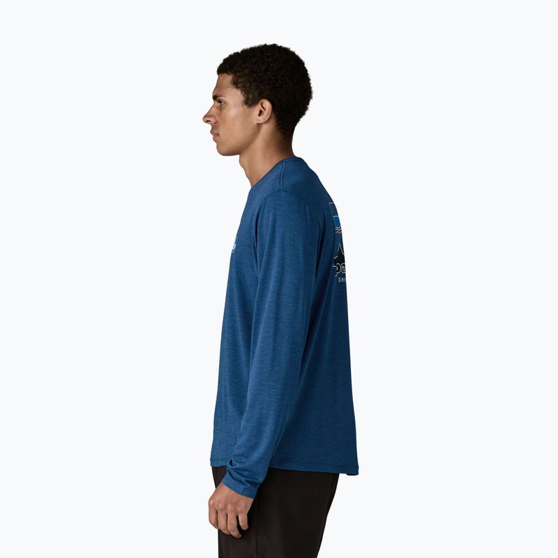 Longsleeve pentru bărbați Patagonia Capilene Cool Daily - '73 Skyline clement blue/light clement blue x-dye 4