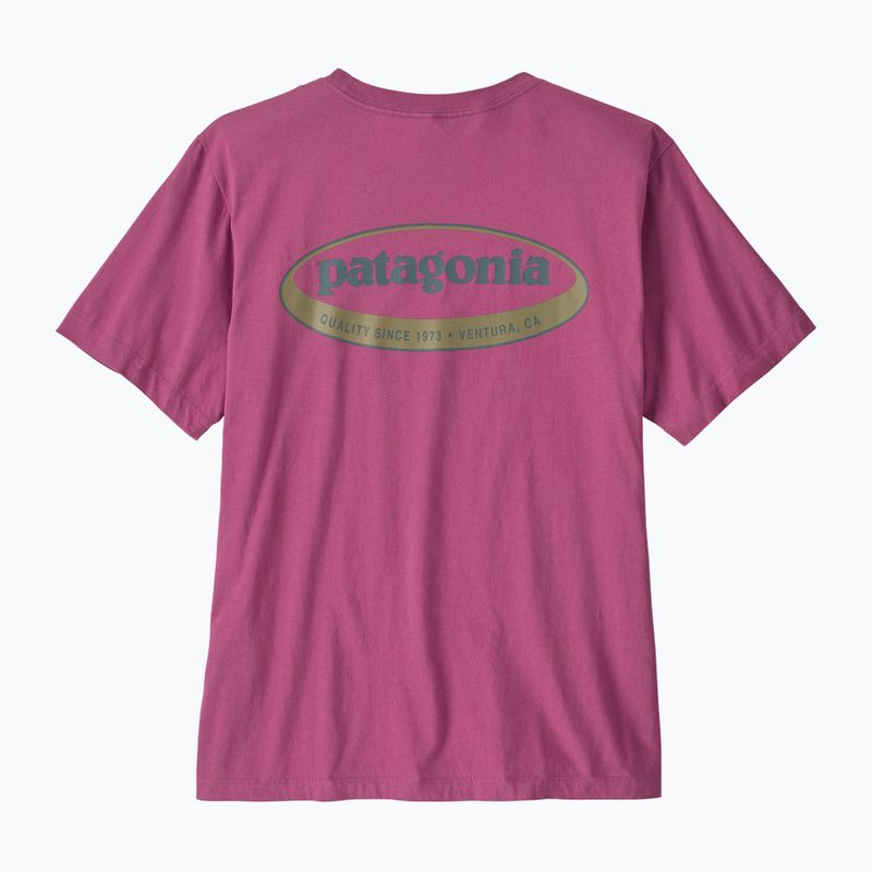 Tricou pentru bărbați Patagonia '95 Oval Logo faded magenta 2
