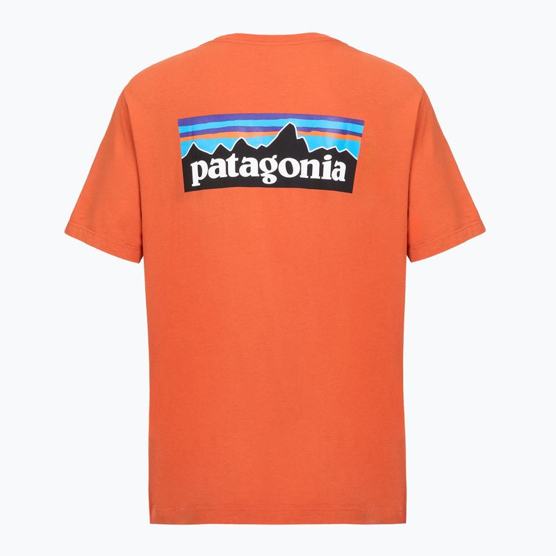 Tricou pentru bărbați Patagonia P-6 Logo coal orange 2