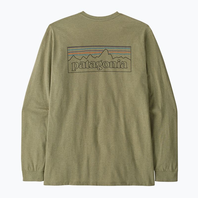 Longsleeve pentru bărbați Patagonia P-6 Logo Responsibili p-6 outline/gumtree green 2