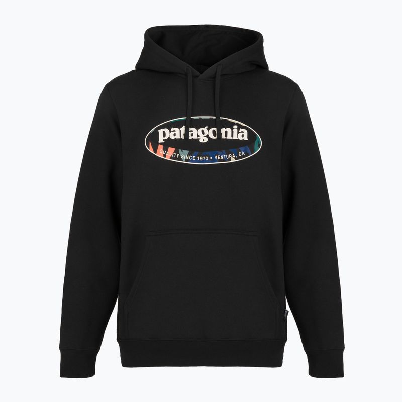 Bluză pentru bărbați Patagonia '95 Oval Logo Uprisal Hoody Black: Kaleido