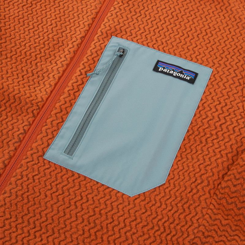 Bluză de trekking pentru bărbați Patagonia R1 Air Full Zip Hoody coal orange 3