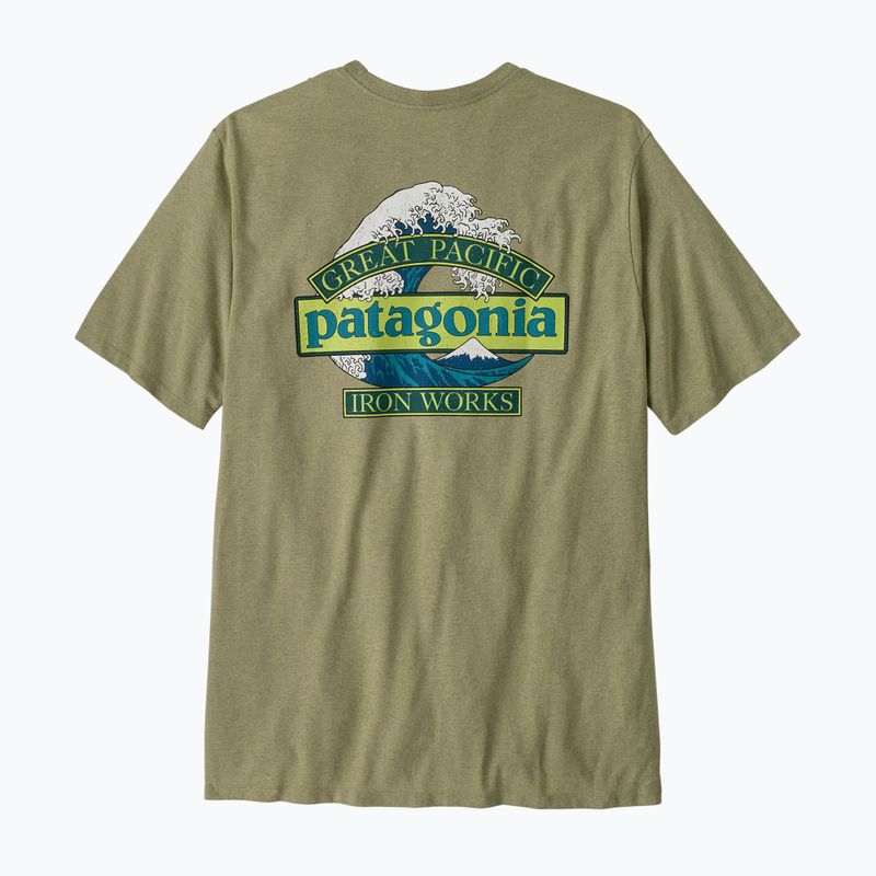 Tricou de trekking pentru bărbați Patagonia Great Waves Responsibili Tee gumtree green 2
