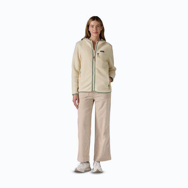 Hanorac pentru femei Patagonia Retro Pile Hoody natural w/ellwood green 2