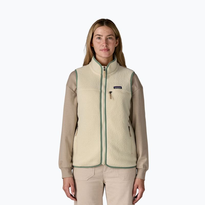 Vesta pentru femei Patagonia Retro Pile natural cu ellwood green