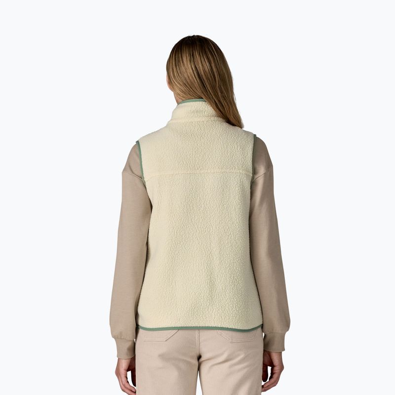 Vesta pentru femei Patagonia Retro Pile natural cu ellwood green 3