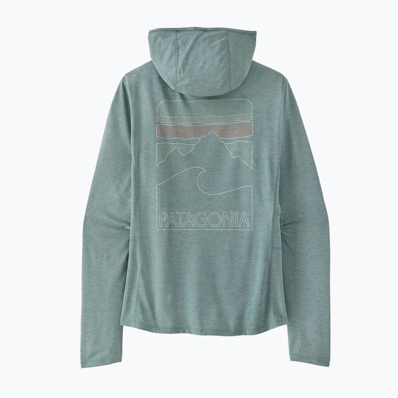 Bluză pentru femei Patagonia Capilene Cool Sun Hoody nouveau green/blue sage x-dye 7