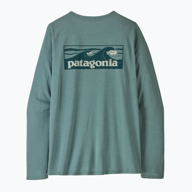 Longsleeve pentru femei Patagonia Capilene Cool Daily Shirt - Boardshort Logo blue sage/light blue sage x-dye 5