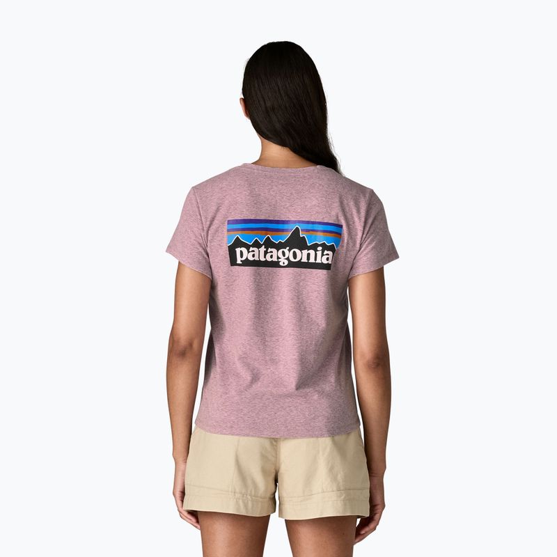 Tricou pentru femei Patagonia P-6 Logo Responsibili-Tee qulet violet 3