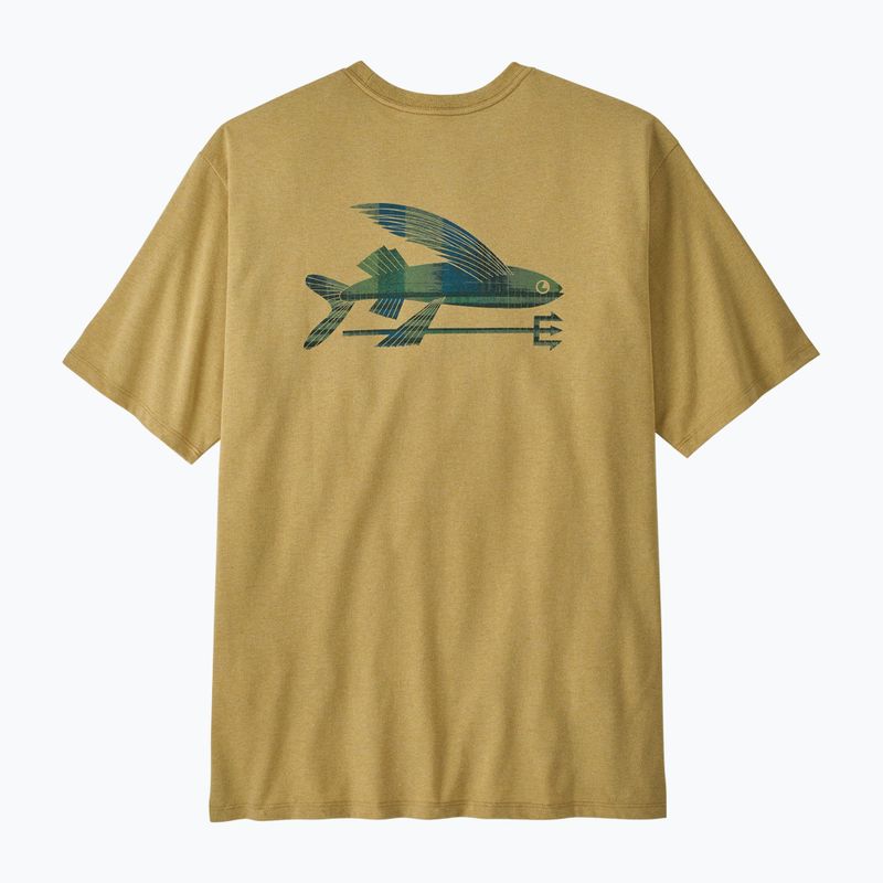 Tricou pentru bărbați Patagonia Flying Fish Responsibili Tee limestone yellow/heritage fitz 5