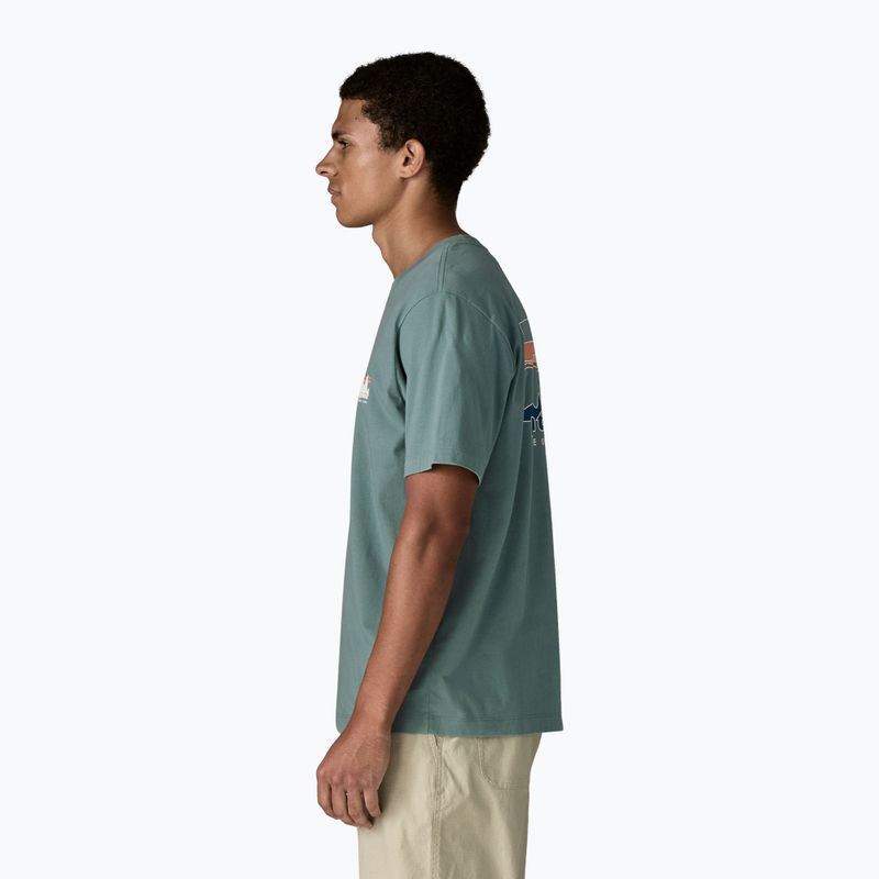 Tricou pentru bărbați Patagonia '73 Skyline blue sage 4