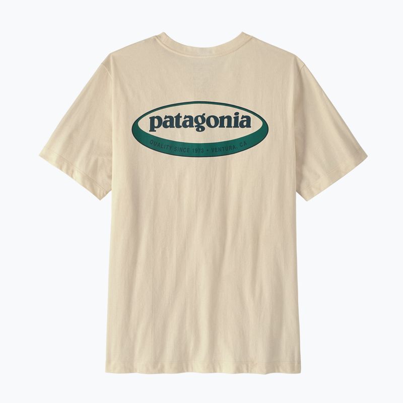Tricou pentru bărbați Patagonia '95 Oval Logo undyed natural 2