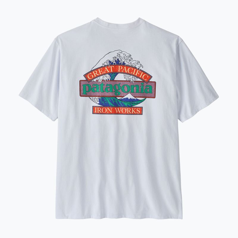 Tricou de trekking pentru bărbați Patagonia Great Waves Responsibili Tee white 2