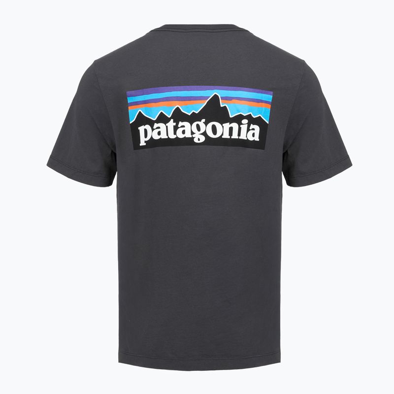 Tricou pentru bărbați Patagonia P-6 Logo ink black 2