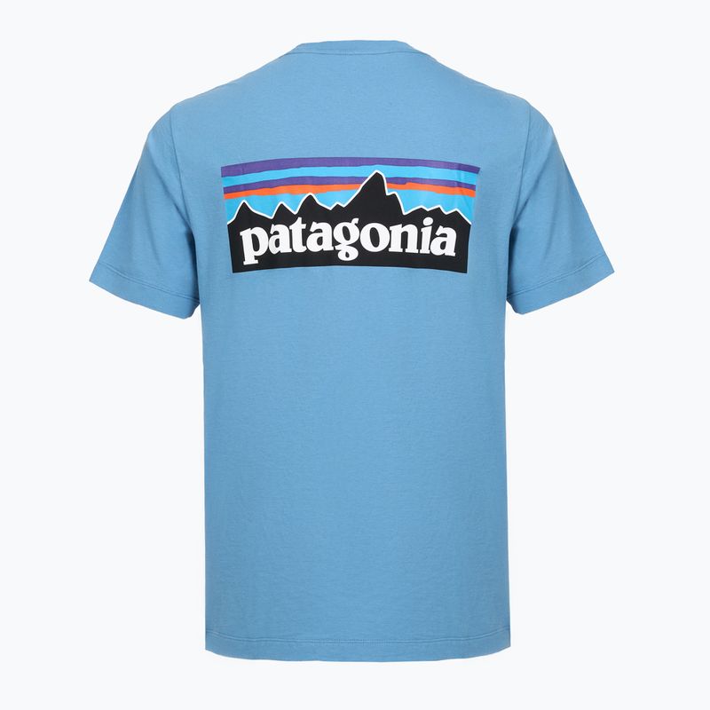 Tricou pentru bărbați Patagonia P-6 Shore blue logo 2