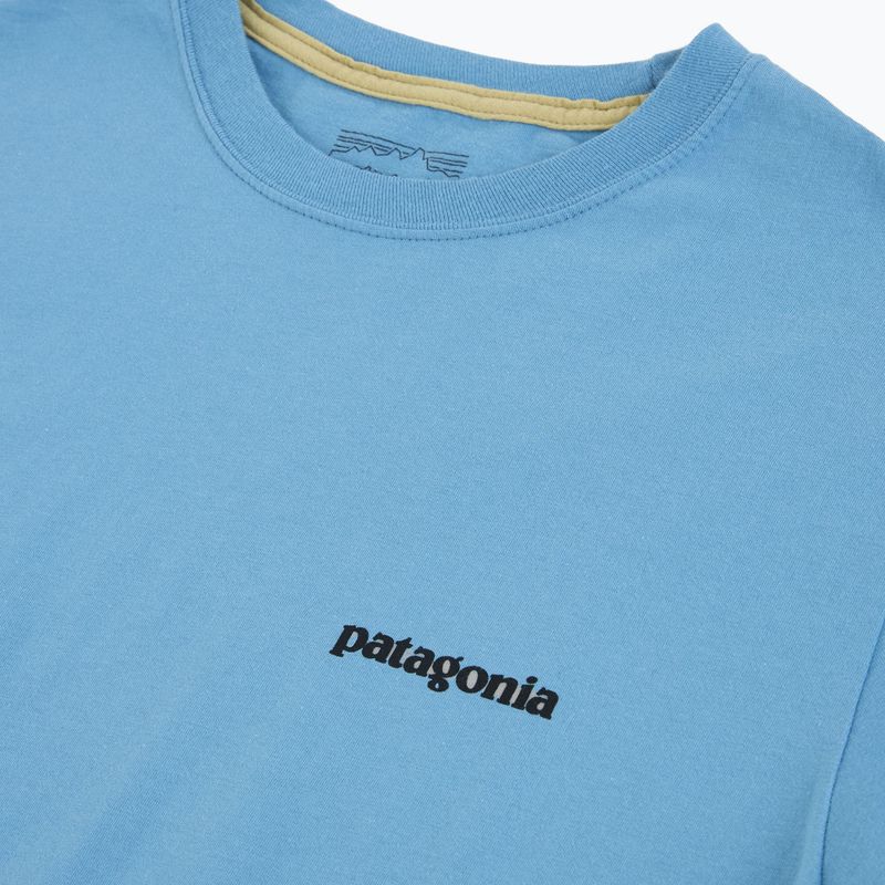 Tricou pentru bărbați Patagonia P-6 Shore blue logo 3