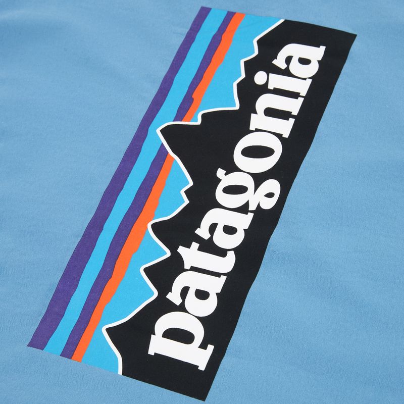 Tricou pentru bărbați Patagonia P-6 Shore blue logo 4