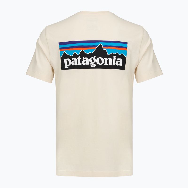 Tricou pentru bărbați Patagonia P-6 Logo undyed natural 2