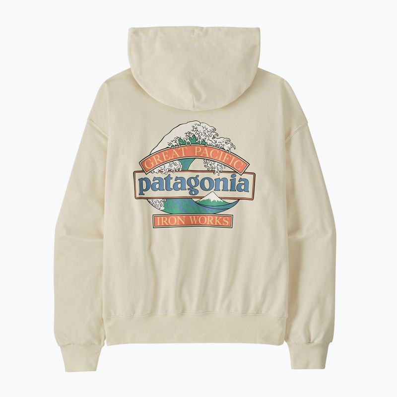 Bluză pentru bărbați Patagonia Great Waves Daily Hoody wool white 2