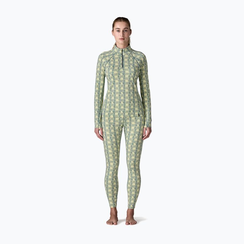 Pantaloni termoactivi pentru femei Patagonia Capilene Midweight sun quilt: blue sage 2
