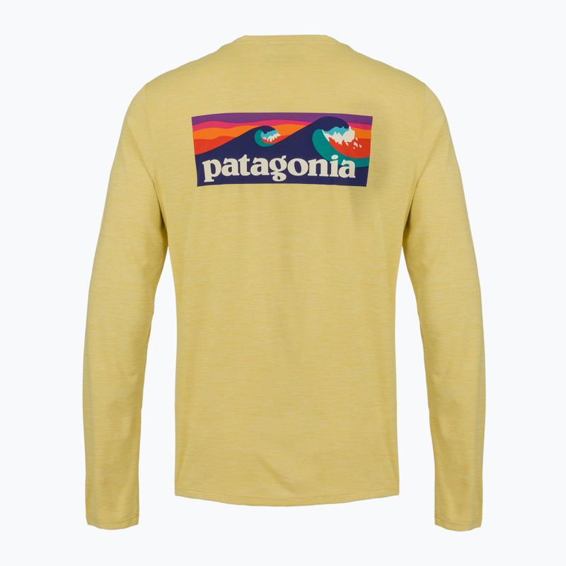 Longsleeve pentru bărbați Patagonia Cap Cool Daily Boardshort Logo LS limestone yellow - Light Limestone yellow x-dye 2