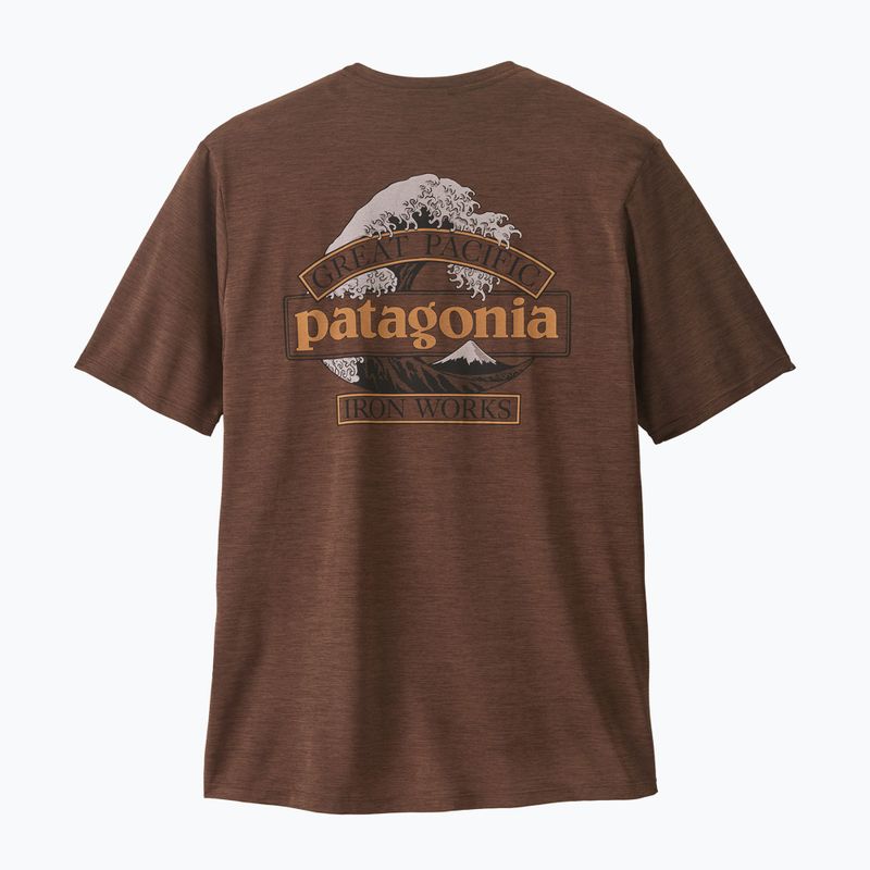 Tricou pentru bărbați Patagonia Cap Cool Daily Great Waves berm brown - light berm brown x-dye 2