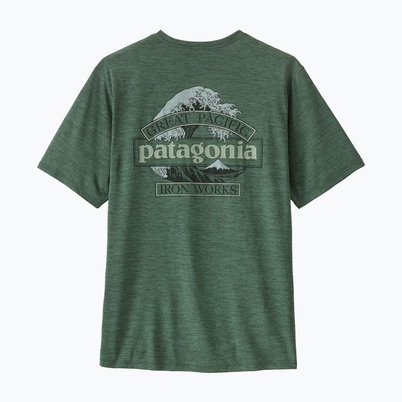 Tricou pentru bărbați Patagonia Cap Cool Daily Great Waves canopy green - light canopy green x-dye 2