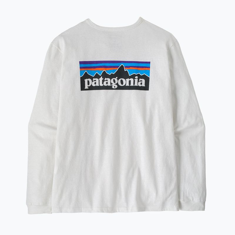 Longsleeve pentru femei Patagonia P-6 Logo Responsibili-Tee LS fiber white 2