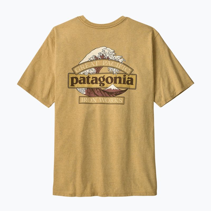 Tricou pentru bărbați Patagonia Great Waves Responsibili-Tee lynx tan 2