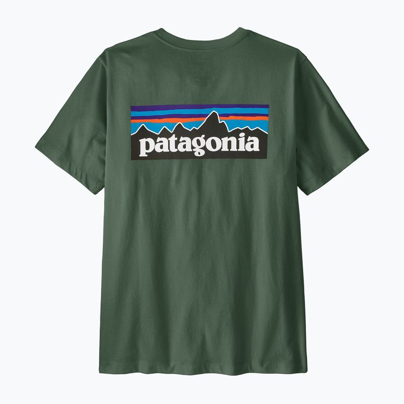 Tricou pentru bărbați Patagonia P-6 Logo canopy green 2