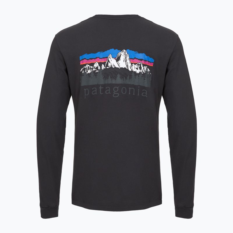 Longsleeve pentru bărbați Patagonia Fitz Roy Foothills LS ink black 2