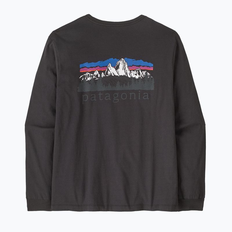 Longsleeve pentru bărbați Patagonia Fitz Roy Foothills LS ink black 2