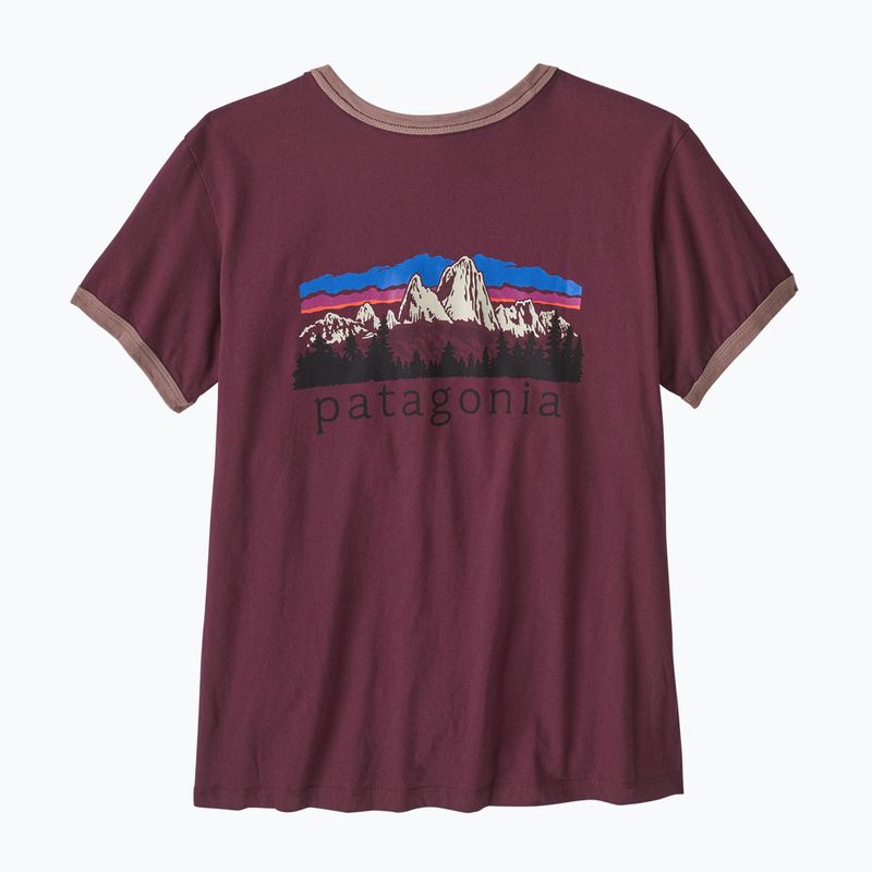 Tricou pentru femei Patagonia Fitz Roy Foothills Ringer Tee berry fig 2