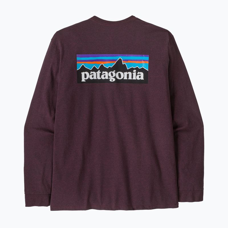 Longsleeve pentru bărbați Patagonia P-6 Logo Responsibili berry fig 2