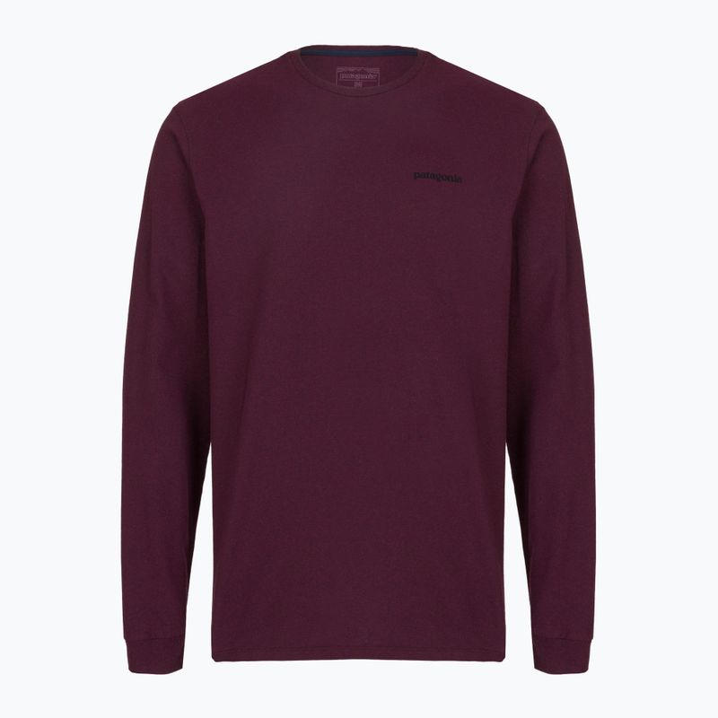 Longsleeve pentru bărbați Patagonia P-6 Logo Responsibili berry fig