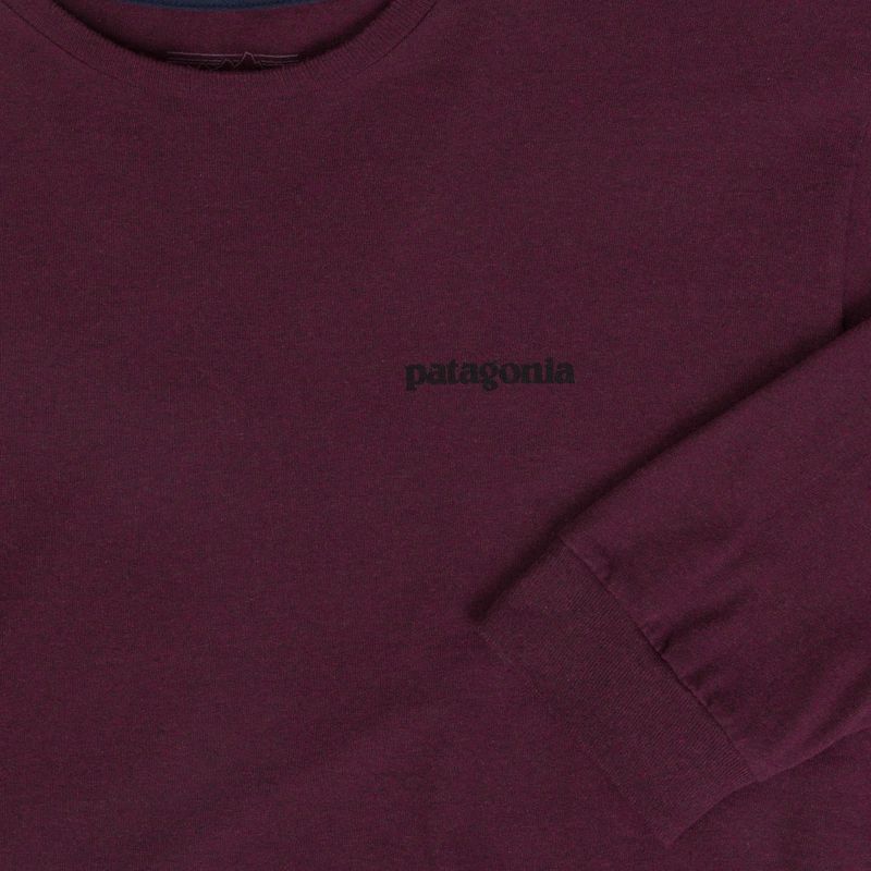 Longsleeve pentru bărbați Patagonia P-6 Logo Responsibili berry fig 3