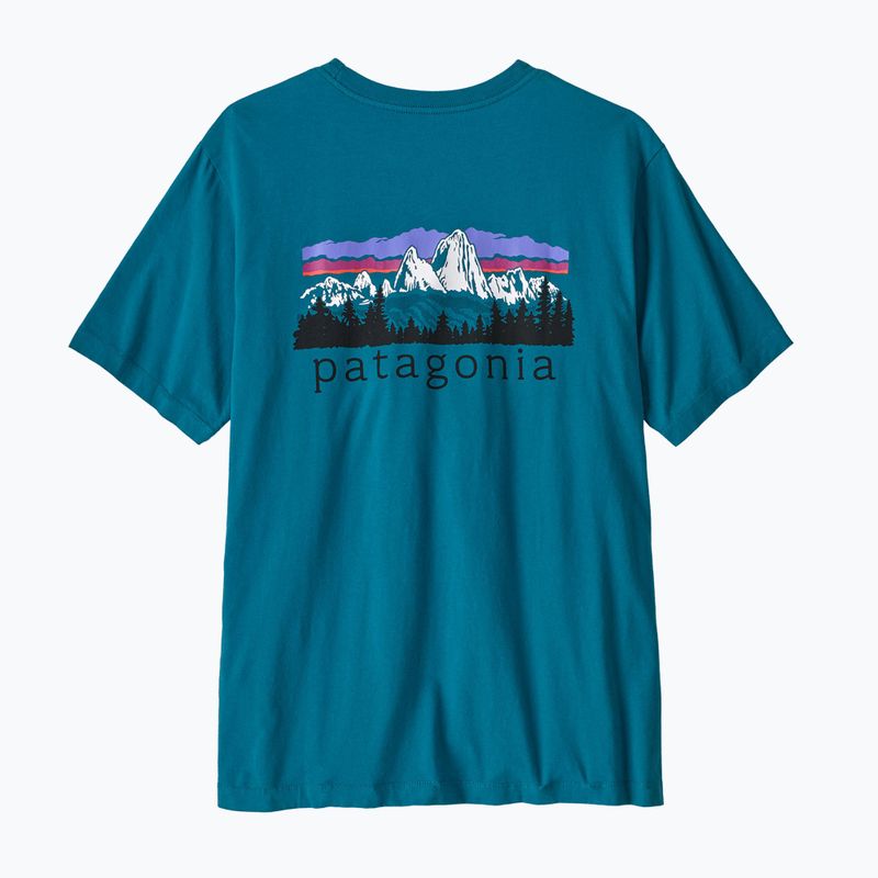 Tricou pentru bărbați Patagonia Fitz Roy Foothills glacial blue 2