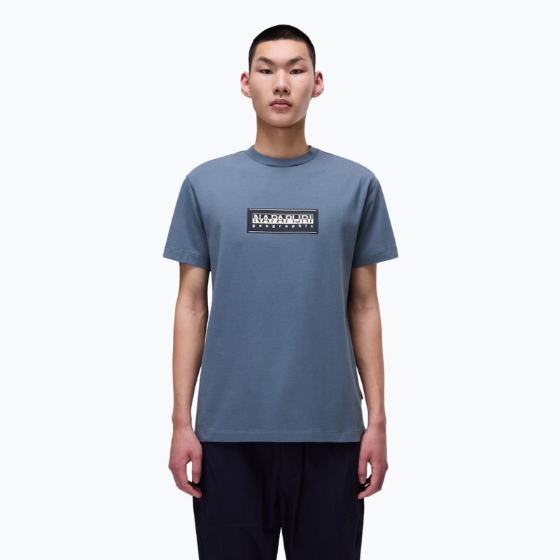 Tricou pentru bărbați Napapijri S-Box Logo stormy weat G1Y