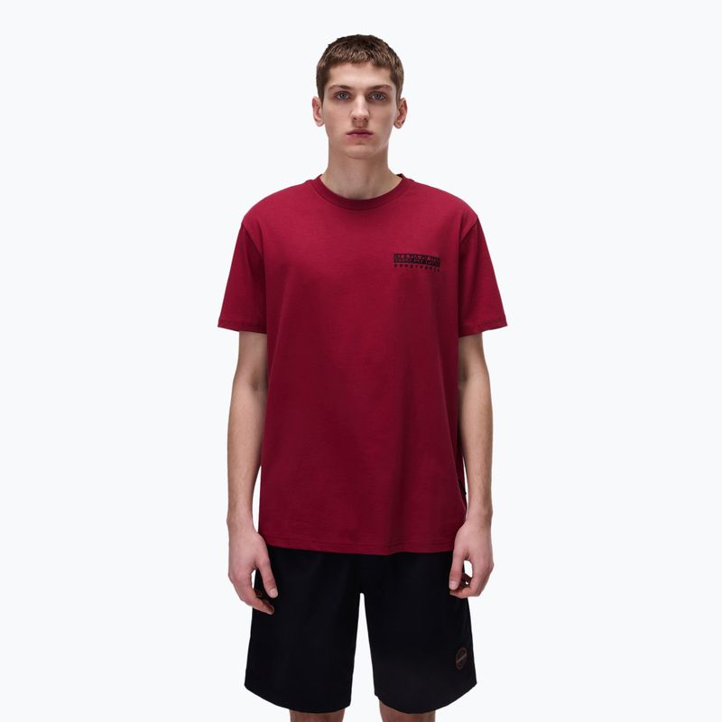 Tricou pentru bărbați Napapijri S-Vignonil Back tibetan red R1E