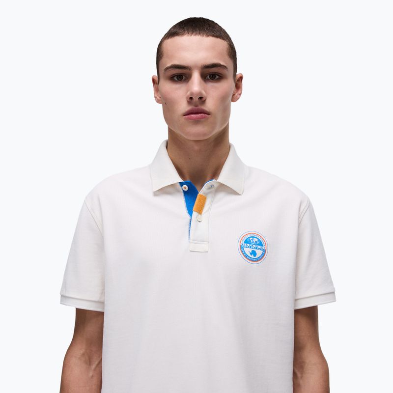 Tricou polo pentru bărbați Napapijri E-Clanis white whisper 3