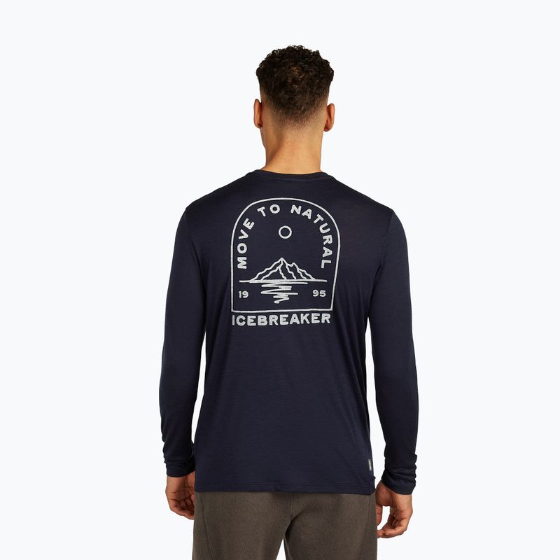 Longsleeve pentru bărbați icebreaker Merino 150 Tech Lite Road To Cook midnight navy 3